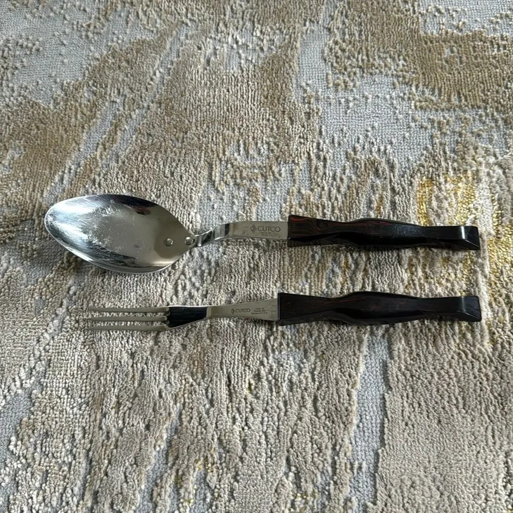 CUTCO Turning Fork 1726 & Serving /Basting Spoon 17 KH Classic Handles GUC